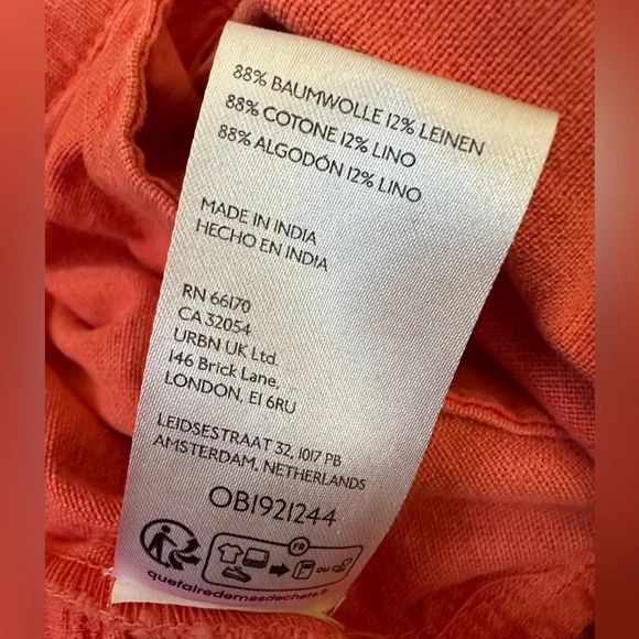 NWT Free People Sweet Talk Red Mango Chino Pants- Size 8 - Picture 11 of 11